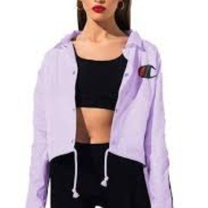NEW Champion Zipper Tapped Cropped Coaches Jacket